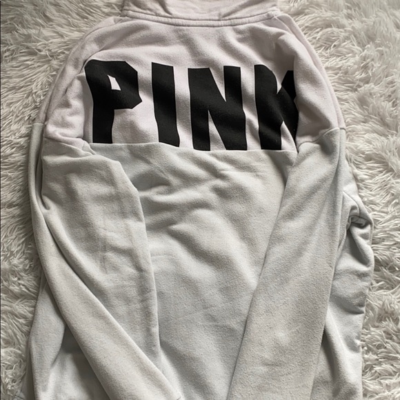 quarter zip up sweater. Half white. Half mint. - Picture 3 of 3